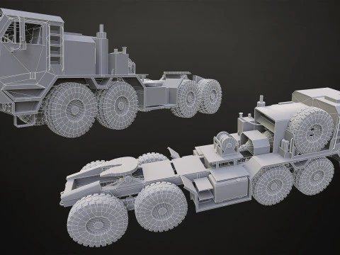 Heavy Military Truck V1 - Pack 1 3D Model