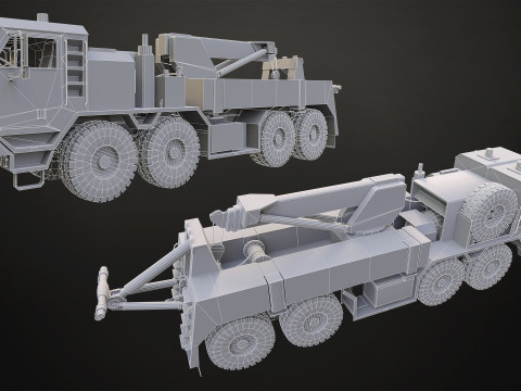 Heavy Military Truck V1 - Pack 1 3D Модель