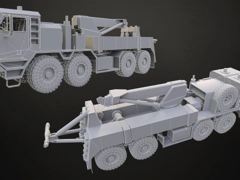 Heavy Military Truck V1 - Pack 1 3D Model