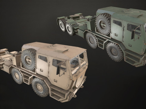 Heavy Military Truck V2 - Pack 1 3D Model
