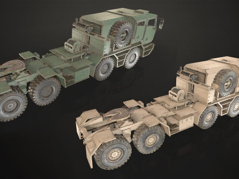 Heavy Military Truck V2 - Pack 1 3D Model