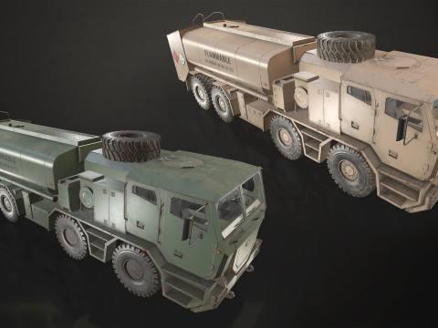 Heavy Military Truck V2 - Pack 1 3D Model