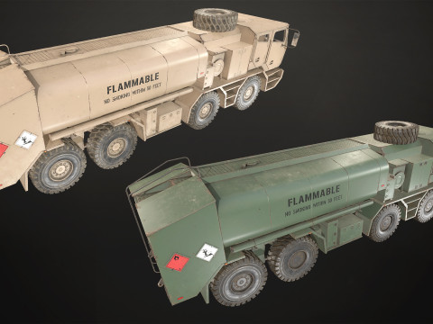 Heavy Military Truck V2 - Pack 1 3D Model