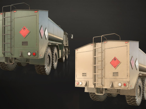 Heavy Military Truck V2 - Pack 1 3D Model