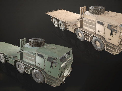 Heavy Military Truck V2 - Pack 1 3D Model