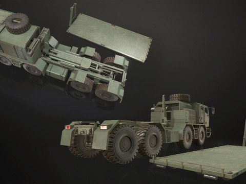 Heavy Military Truck V2 - Pack 1 3D Model