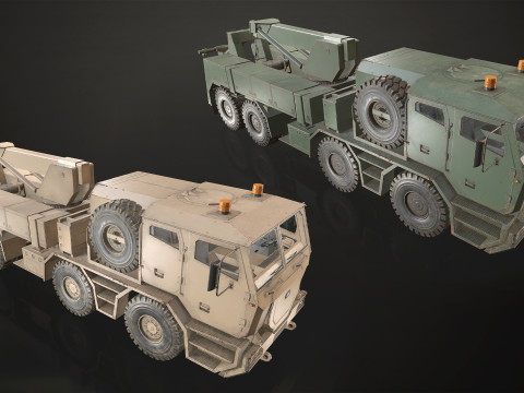 Heavy Military Truck V2 - Pack 1 3D Model