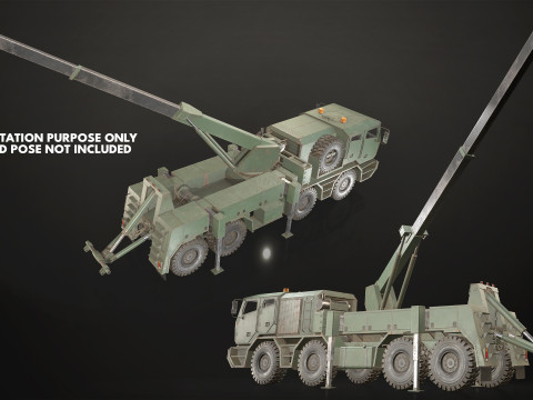 Heavy Military Truck V2 - Pack 1 3D Model