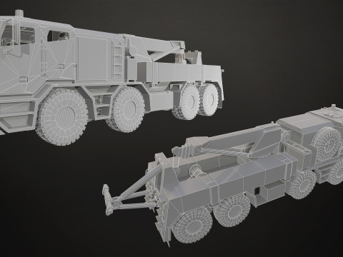 Heavy Military Truck V2 - Pack 1 3D Model