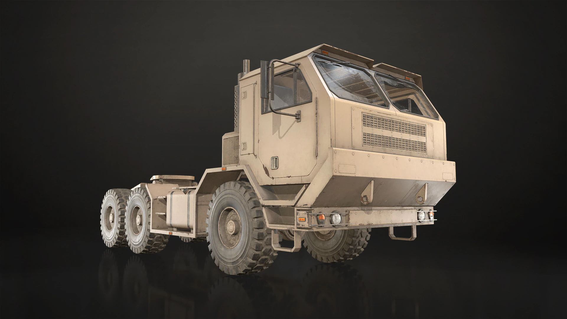 Military Truck V1 - Tractor 3D Model .c4d .max .obj .3ds .fbx .stl .blend 