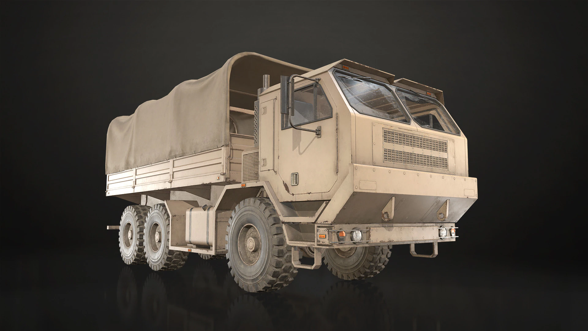 Military Truck V1 - Cargo 3D Model .c4d .max .obj .3ds .fbx .stl .blend 