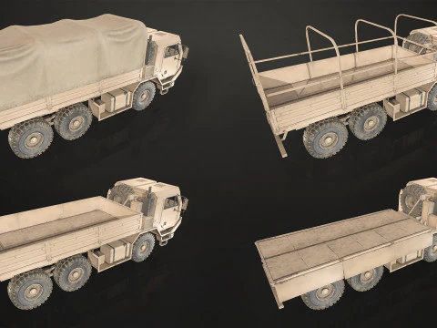 Military Truck V1 - Cargo 3D Model