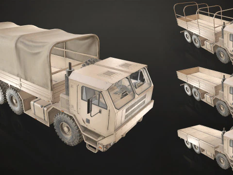 Military Truck V1 - Cargo 3D Model
