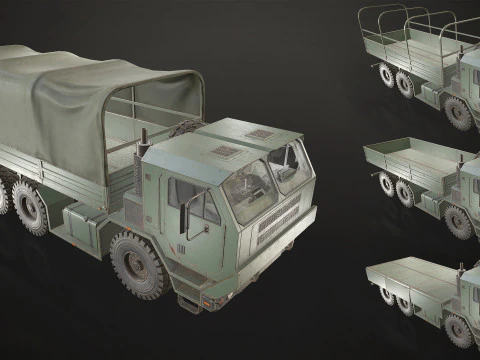 Military Truck V1 - Cargo 3D Model
