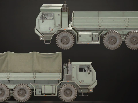 Military Truck V1 - Cargo 3D Model