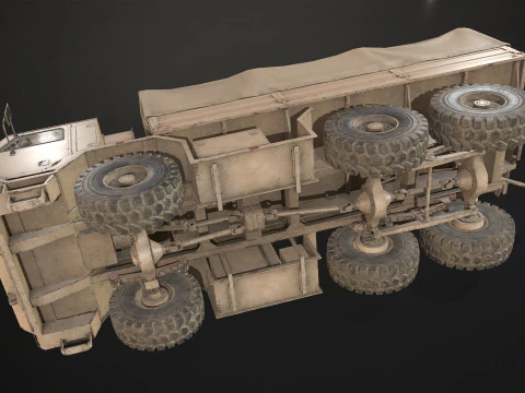 Military Truck V1 - Cargo 3D Model