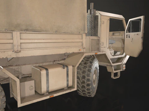 Military Truck V1 - Cargo 3D Model