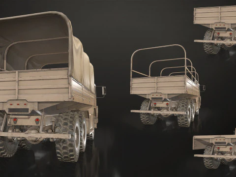 Military Truck V1 - Cargo 3D Model