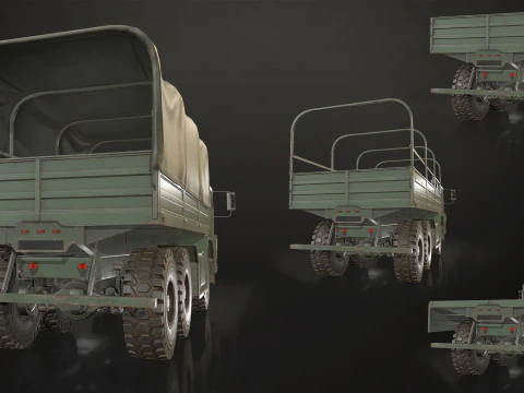 Military Truck V1 - Cargo 3D Model