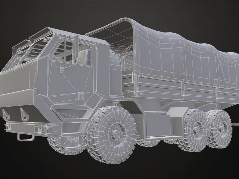 Military Truck V1 - Cargo 3D Model
