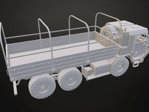 Military Truck V1 - Cargo 3D Model