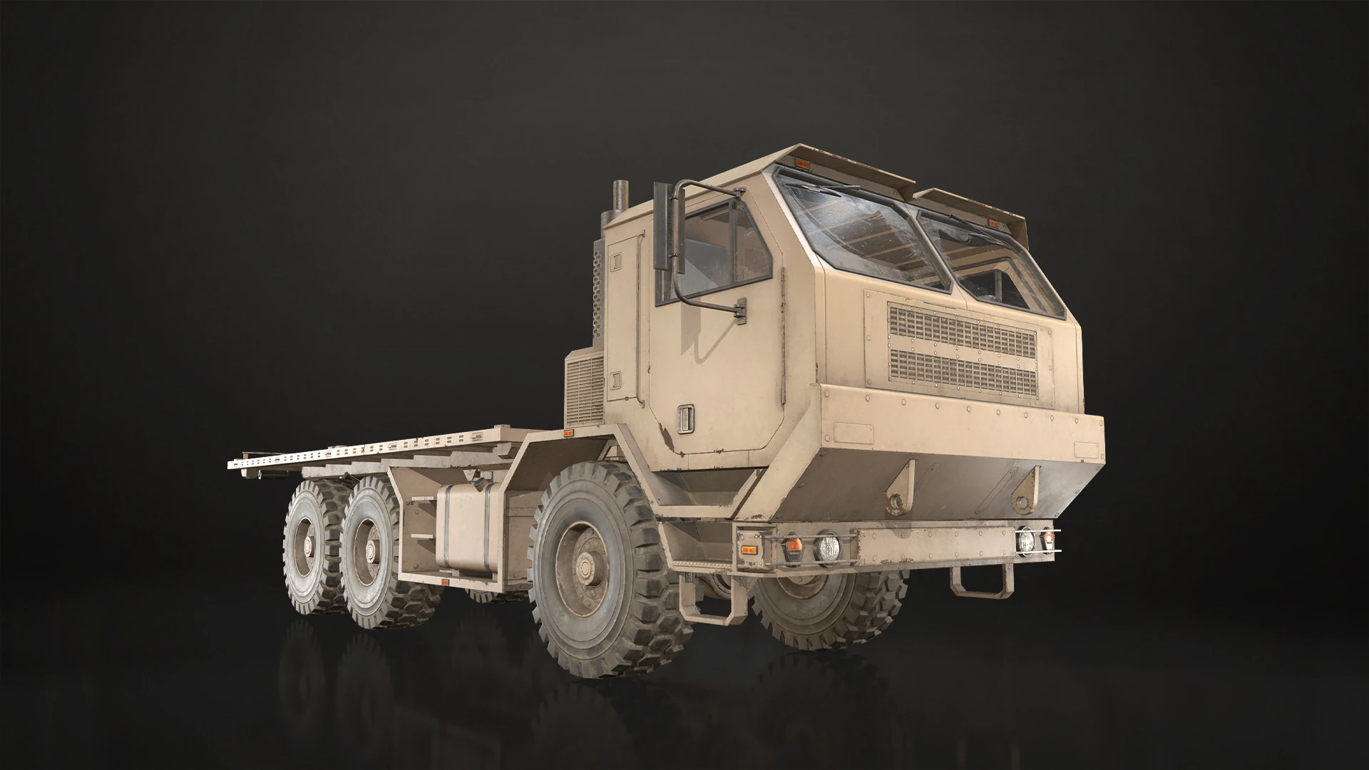 Military Truck V1 - Flatbed 3D Model .c4d .max .obj .3ds .fbx .stl .blend