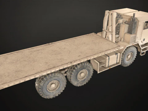 Military Truck V1 - Flatbed 3D Model