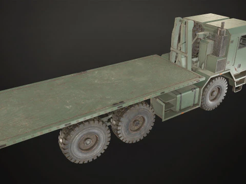 Military Truck V1 - Flatbed 3D Model