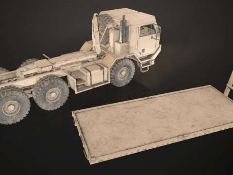 Military Truck V1 - Flatbed 3D 模型