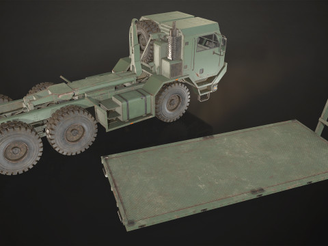 Military Truck V1 - Flatbed 3D 模型