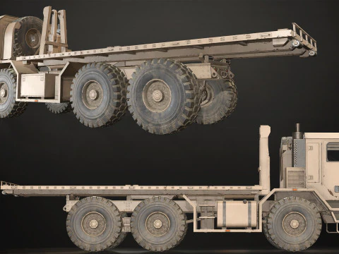 Military Truck V1 - Flatbed 3D Model