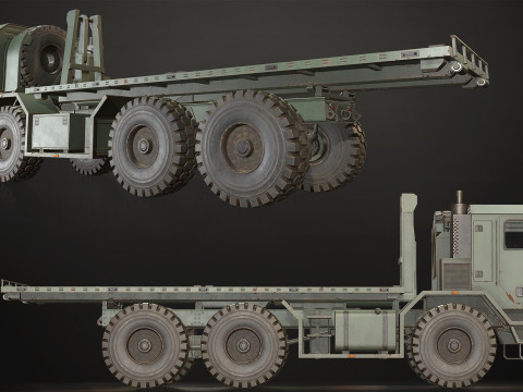 Military Truck V1 - Flatbed 3D 模型