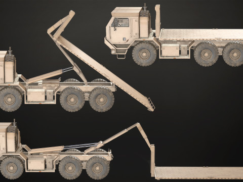 Military Truck V1 - Flatbed 3D 模型