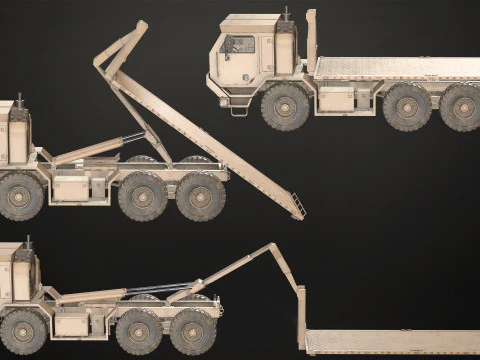 Military Truck V1 - Flatbed 3D Model