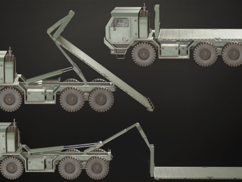 Military Truck V1 - Flatbed 3D 模型