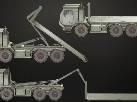 Military Truck V1 - Flatbed 3D Model