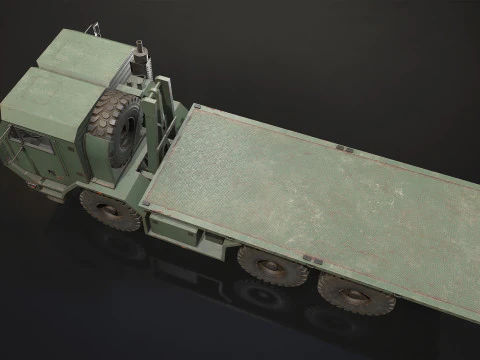 Military Truck V1 - Flatbed 3D Model
