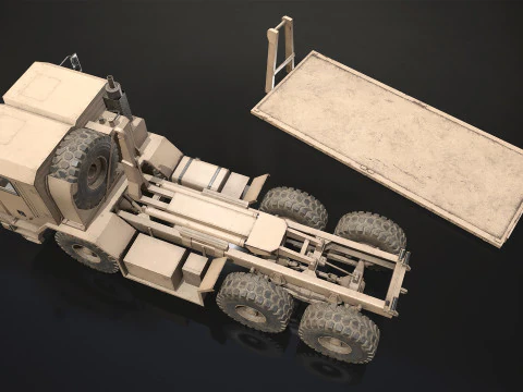 Military Truck V1 - Flatbed 3D Model