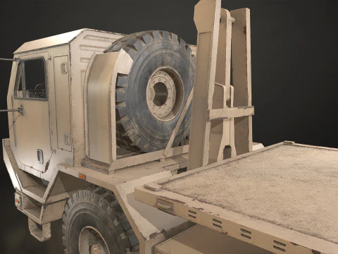 Military Truck V1 - Flatbed 3D Model