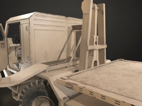Military Truck V1 - Flatbed 3D 模型