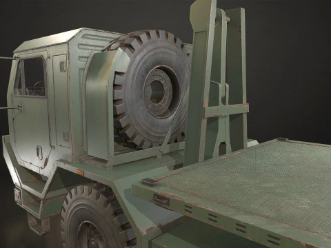 Military Truck V1 - Flatbed 3D Model