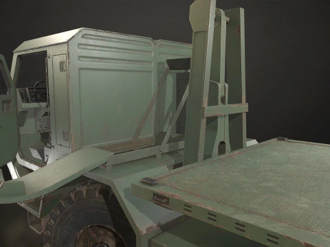 Military Truck V1 - Flatbed 3D Model