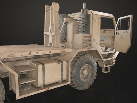 Military Truck V1 - Flatbed 3D 模型