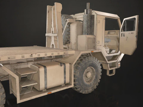 Military Truck V1 - Flatbed 3D Model