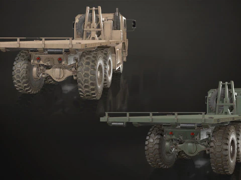 Military Truck V1 - Flatbed 3D Model