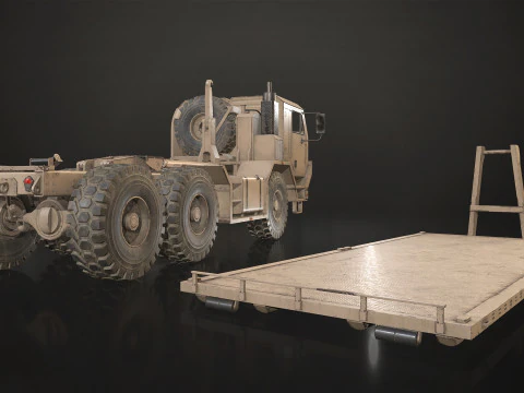 Military Truck V1 - Flatbed 3D Model