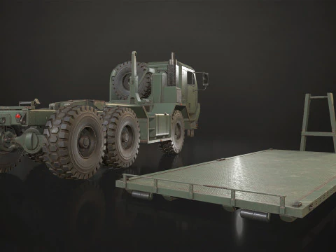 Military Truck V1 - Flatbed 3D Model