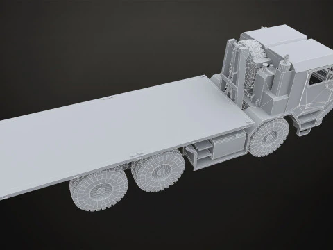 Military Truck V1 - Flatbed 3D Model