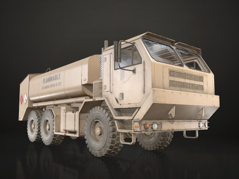 Military Truck V1 - Tanker 3D 模型