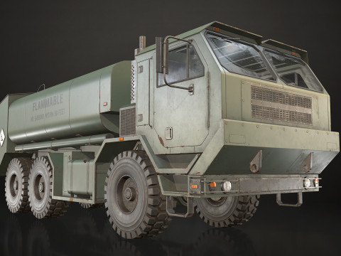 Military Truck V1 - Tanker Modelo 3D